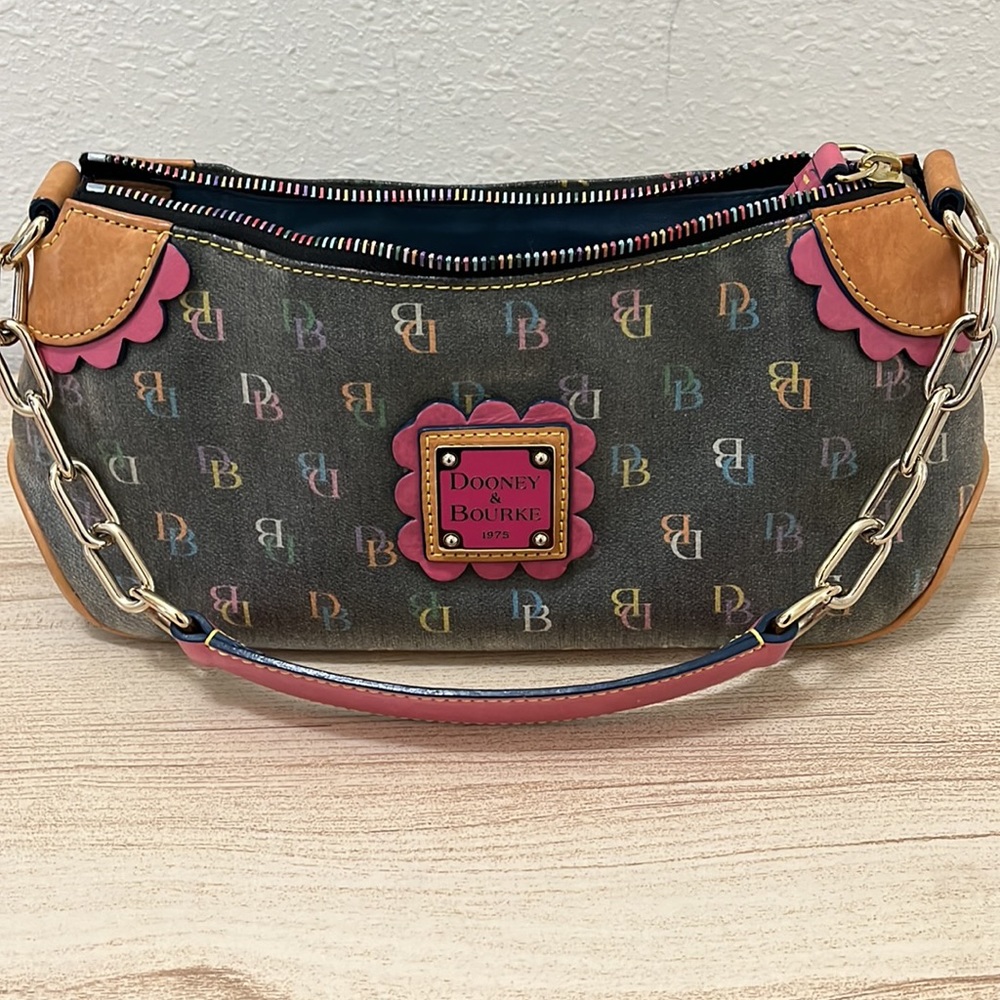 Dooney & Bourke Rainbow Zipper Shoulder Purse